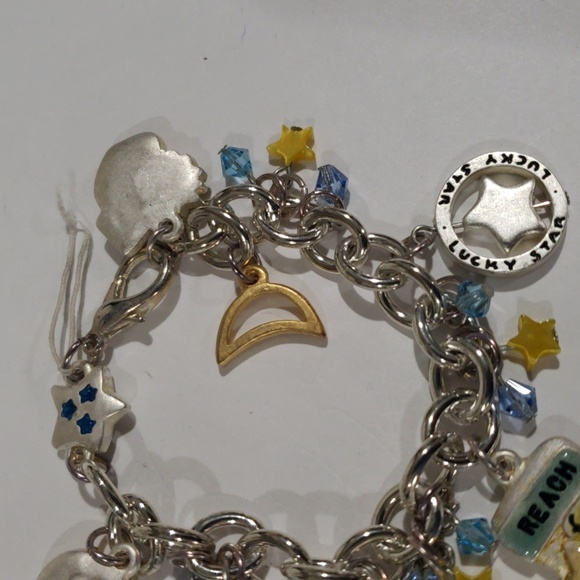 Celestial Charm Bracelet w/ Stars, Moon & Inspirational, Women's Fashion Jewelry - Picture 6 of 9